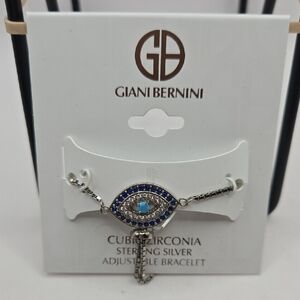 NWT Giani Bernini Silver and Blue Evil Eye Bracelet